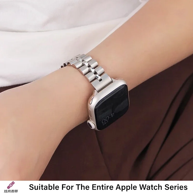 14mm metal strap for apple watch band 44mm 40mm 45mm 41mm 42mm 38mm iwatch series 6/7/SE/5/4/3/2 bracelet replacement wristband