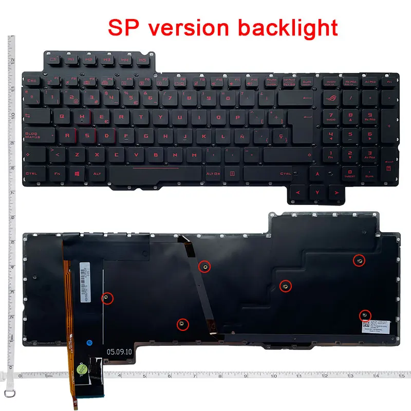 Imagem -03 - Teclado Inglês para Asus Rog ru Eua po sp G752 G752v G752vl G752vm G752vs G752vt G752vy V153062as1-us 0kn0-si1us11 Teclado