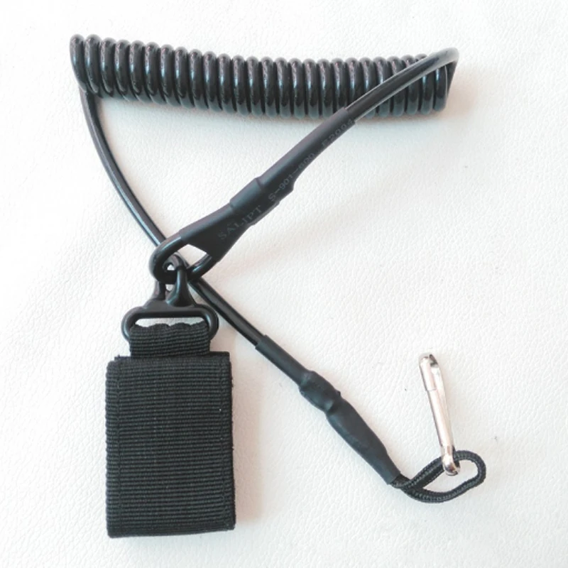 Elastic Lanyard Rope Tactical Anti-lost Military Spring Safety Strap Gun Rope For Key Ring Chain Flashlight Hunting Accessories