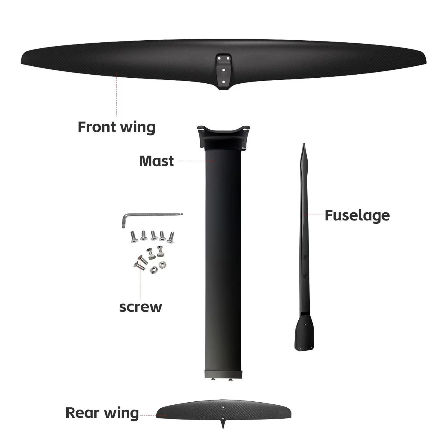Factory Priced CY 1401 Carbon Fiber Kitesurfing Hydrofoil Board Unisex New Design Beginner SUP Hydrofoil Bag Accessory Surfing