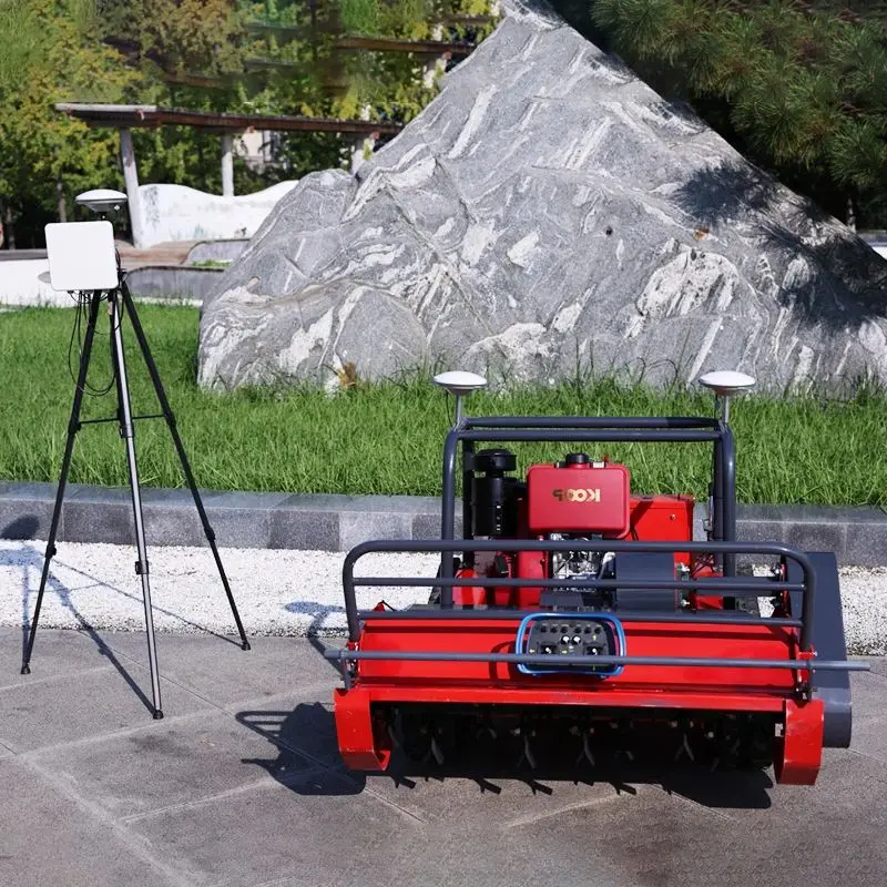 Customized remote-controlled tracked lawn mower with strong width adaptability, suitable for various terrains