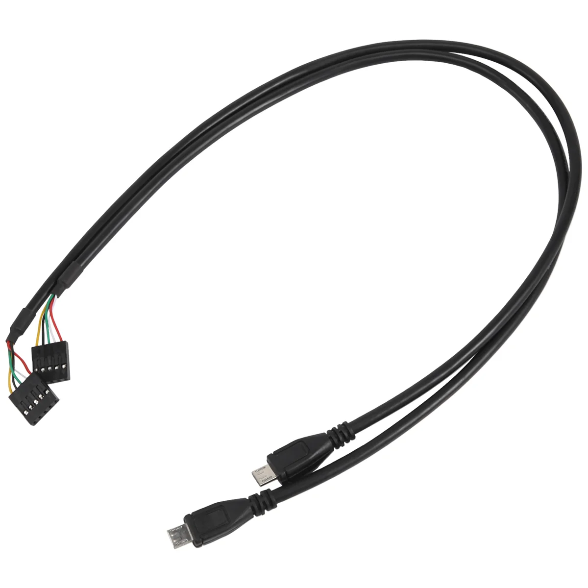 Cabezal hembra de placa base a micro-usb macho, Cable extensor Dupont, 5 pines, 50CM, paquete de 2