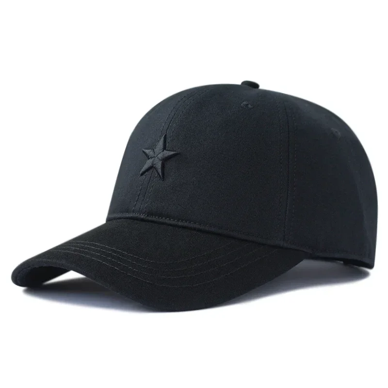 High Quality Five-pointed Star Big Head Causal Sun Hat Men Plus Size Baseball Cap for Women Cotton 56-61cm 62-68cm