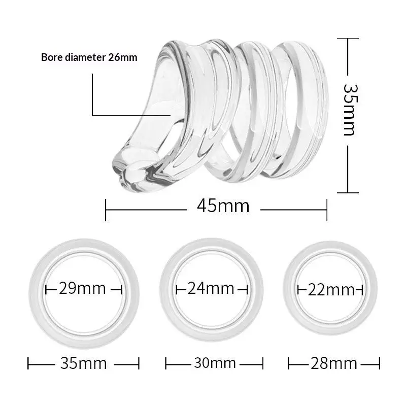 4Pcs Daily/Night Cock Ring Male Sex Toys TPE Foreskin Corrector Resistance Ring Delay Ejaculation Penis Ring For Adult Supplies view 6