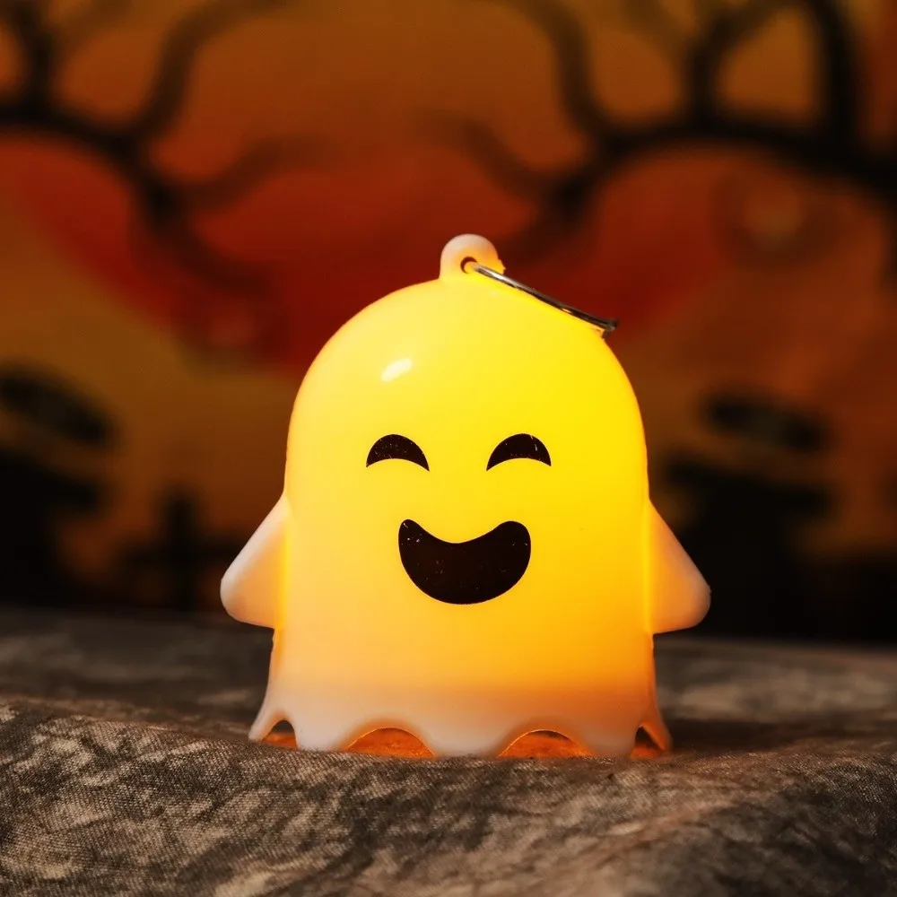 6 قطع الإبداعية هالوين مضيئة شبح المفاتيح مضيئة شنقا شبح قلادة LED حزب شبح ضوء الهدايا ديكور الهاتف #3