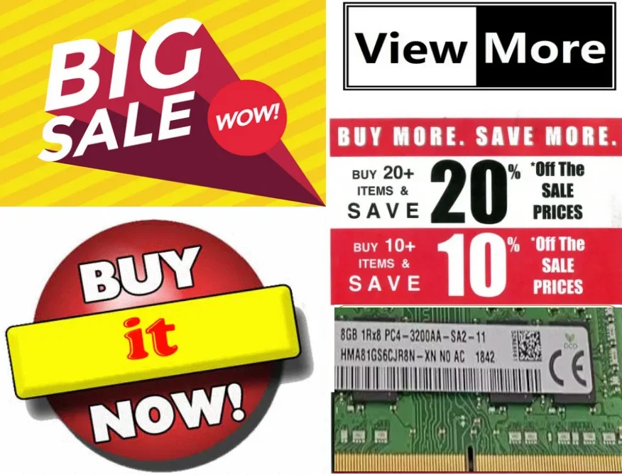 

For 8GB 8G 1RX8 PC4-3200AA Notebook HMA81GS6CJR8N-XN