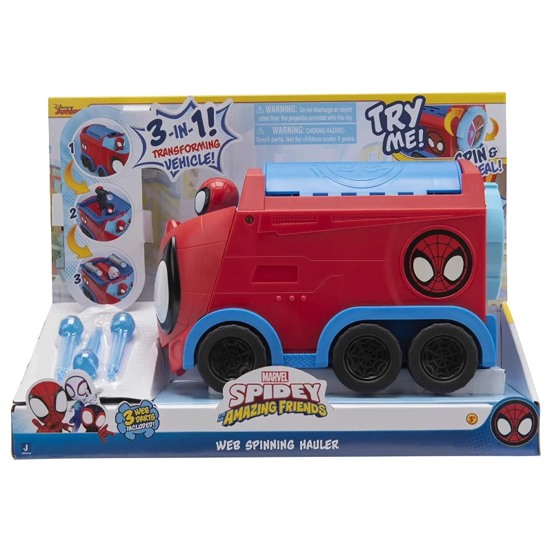 Véritable Spider-Man amis incroyables noir Spider-Man figurine transformant voiture de sport quartier général Robot jouets cadeau