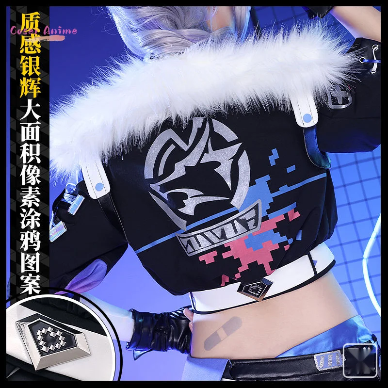 【Coser】Silver Wolf Cosplay Jogo Honkai: Star Rail Uniforme Festa de Halloween para Mulheres Homens Adereços de Carnaval