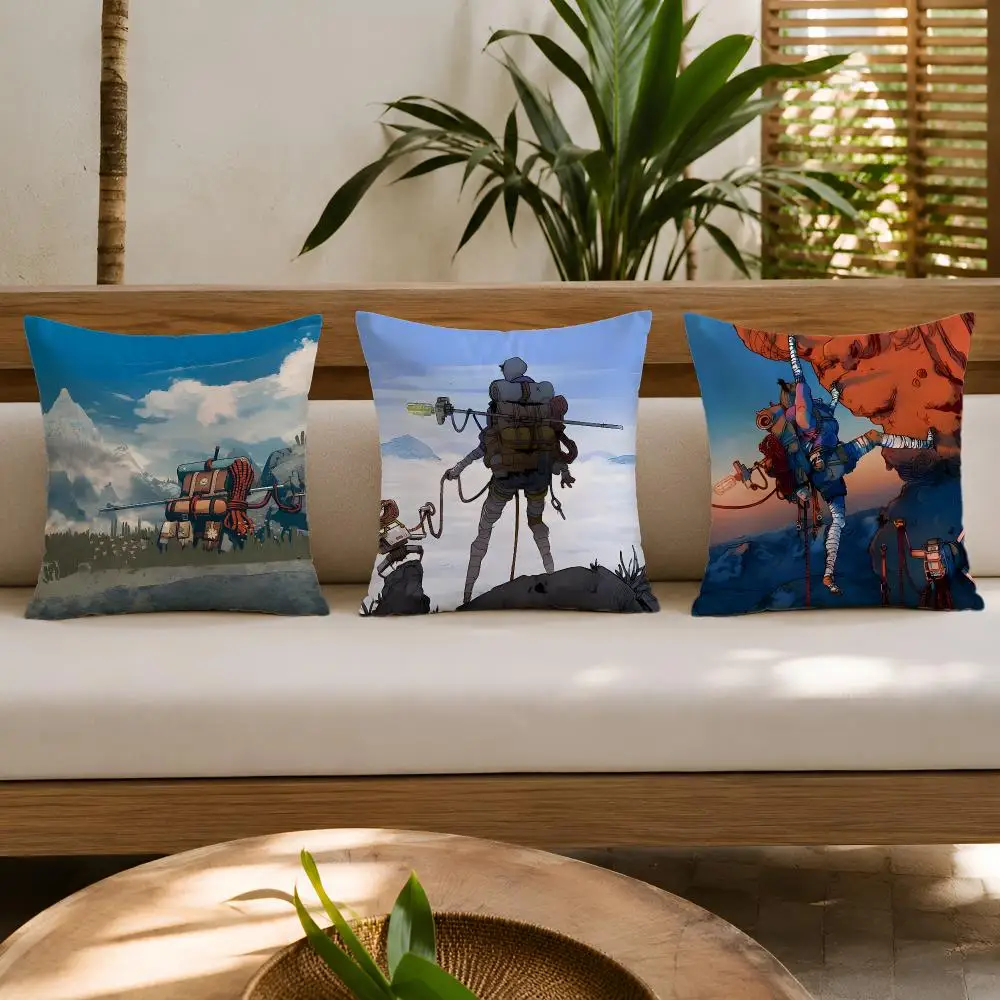 Video Game C-Cairn Cushion Cover Double-Sided Plush Sofa Cushion Covers Organic Breathable Invisible Zipper