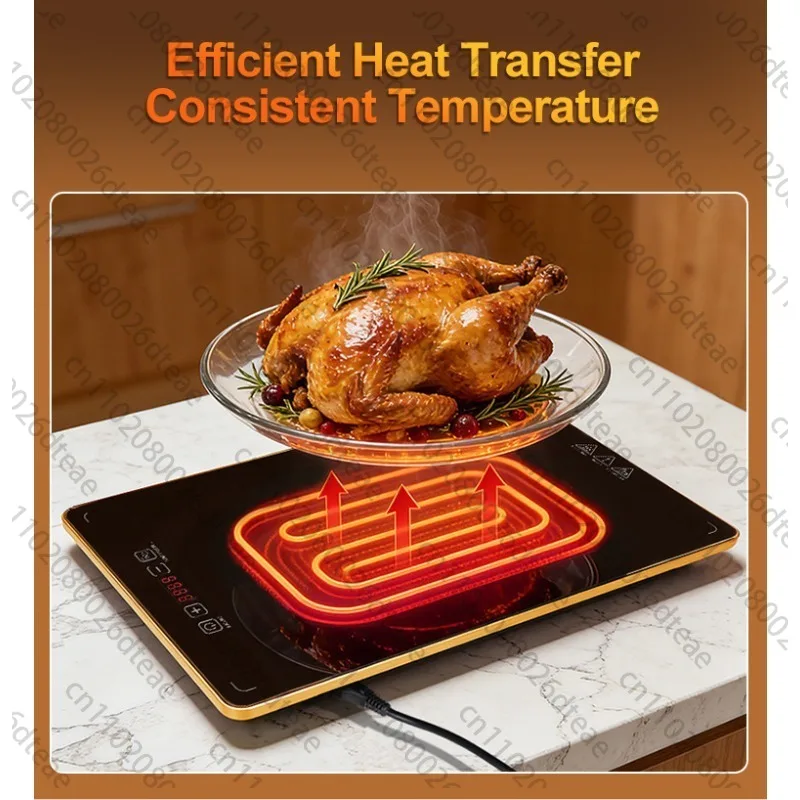 Foldable Splicable Glass Heating Board Electric Food Warming Tray Portable Household Buffet Heat Plate Easy To Store