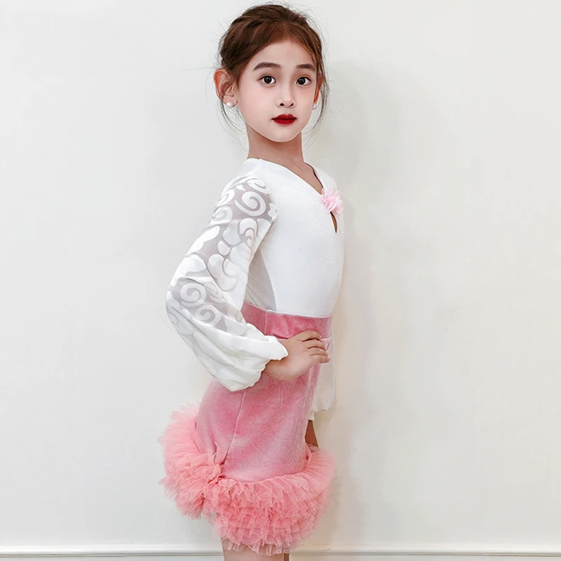 فستان رقص السالسا اللاتينية للفتيات فستان رقص قاعة الرقص فستان قياسي للأطفال مسابقة سامبا تانجو رومبا ملابس رقص لاتينية للفتيات