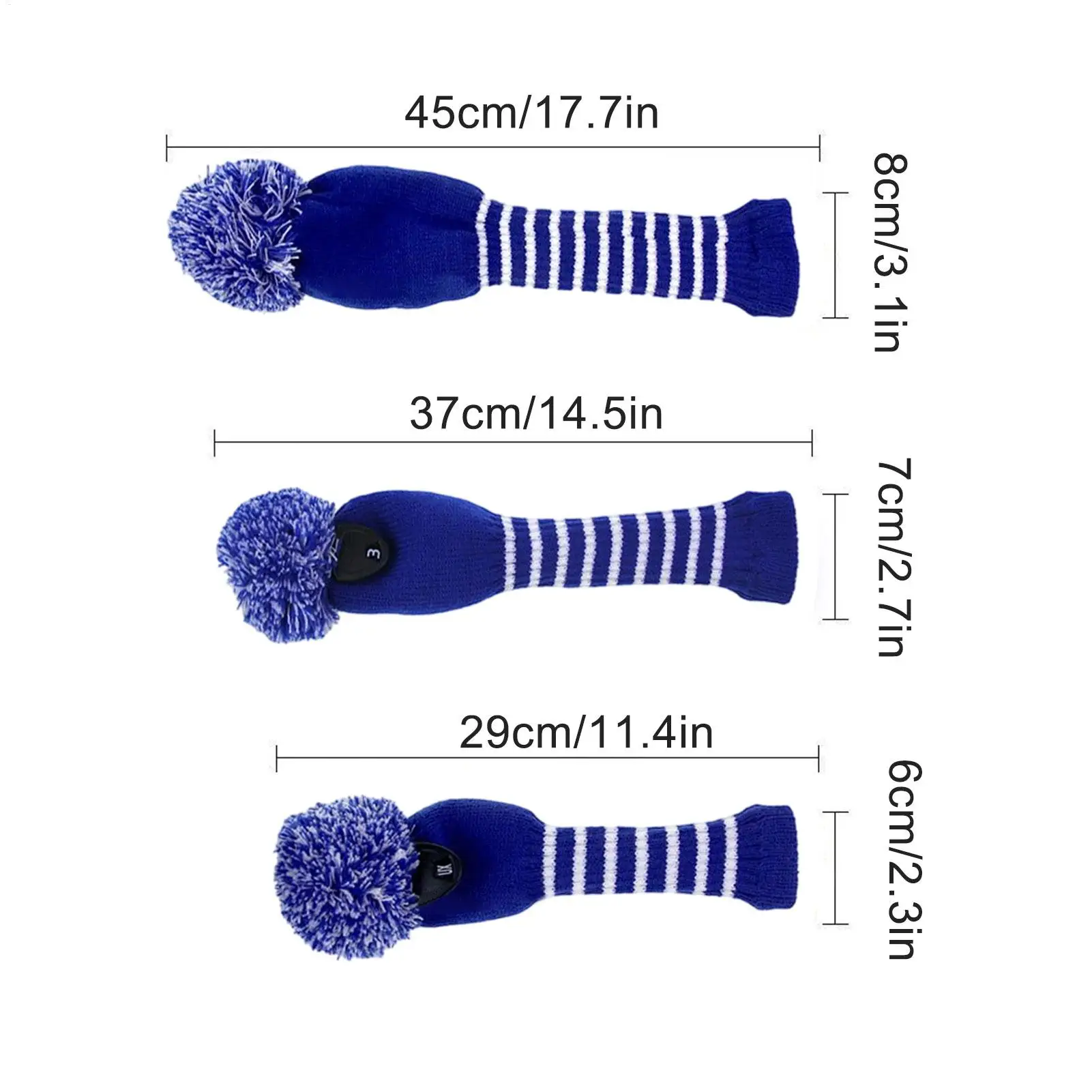 أغطية رأس الجولف أغطية رأس الجولف للخشب والسائق 3 قطع حماة محبوكة لوازم عصا رياضية للمراهقين