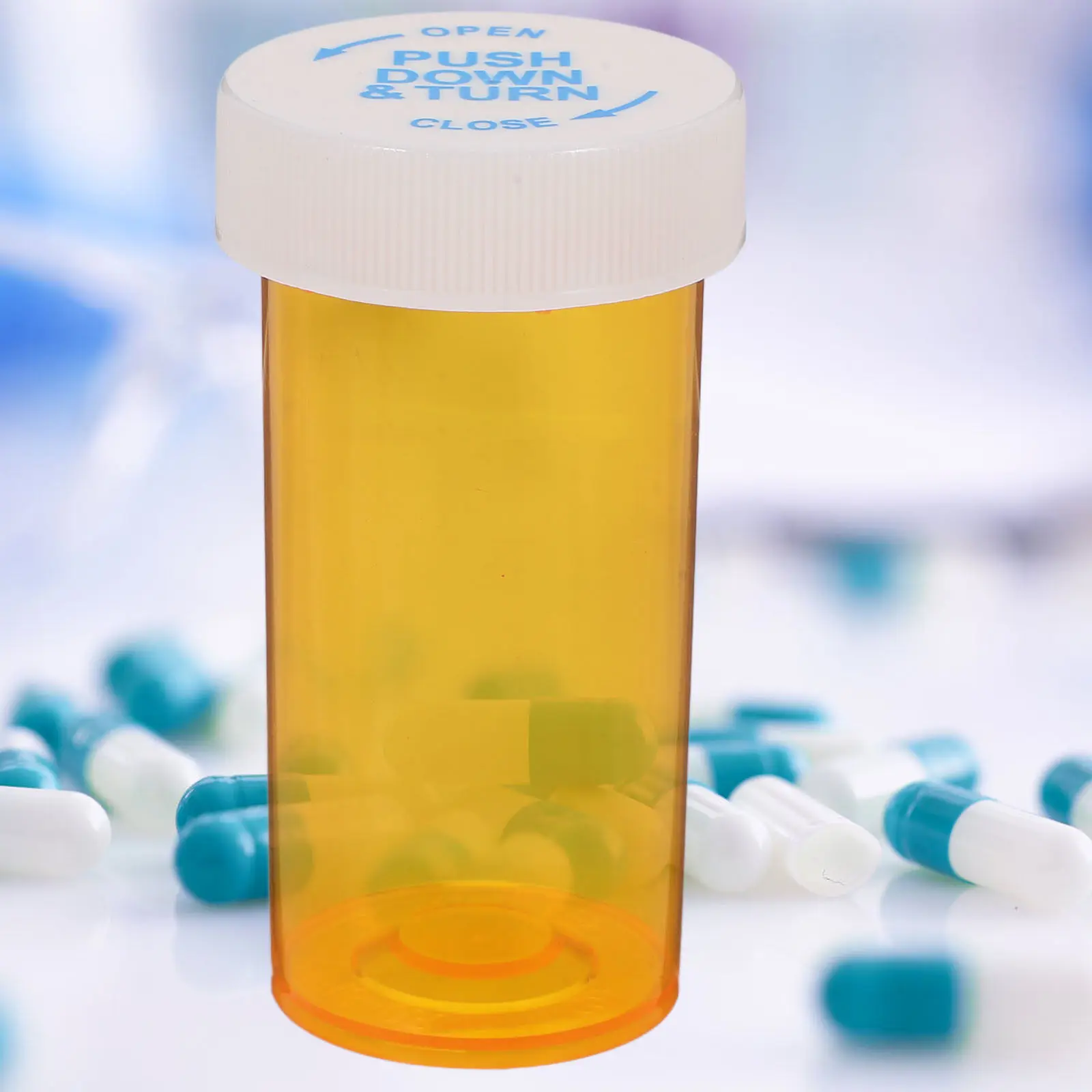 

25Pcs Empty Medicine Bottles Sturdy PP Material Travel Storage Bottle Portable Medicine Organizer -Proof Cap