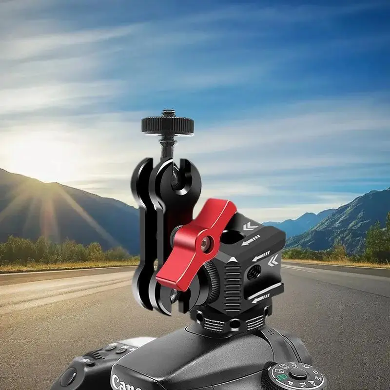 Triple Head Hot/Cold Shoe Mount Holder Base, Aluminium Alloy Extension for Camera Cage Rigs, Multi Expansion Interface
