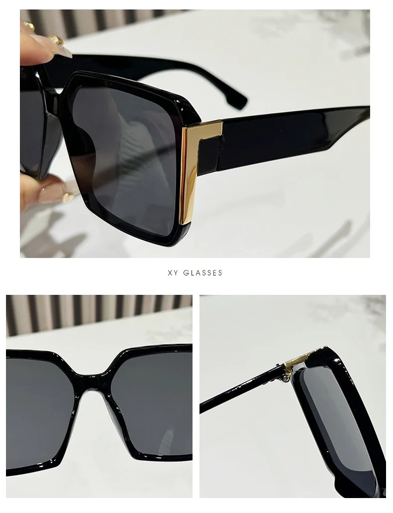 Gafas decorativas con montura grande para mujer, conjunto de gafas de sol UV400, regalo de vacaciones para fiesta de baile de verano