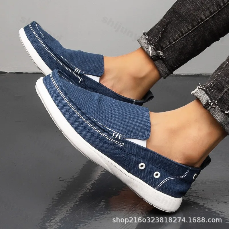 Autunno Uomo Scarpe Casual di Tela 2025 Nuovo Traspirante Morbido Per Il Tempo Libero Da Uomo Mocassino Scarpe Da Ginnastica Comfort Low-top antiscivolo Scarpe Da Ginnastica In Denim