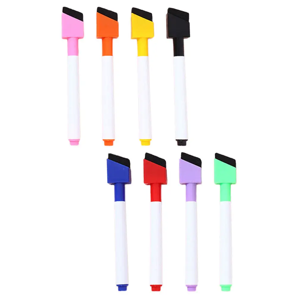 

8Pcs Multi-Color Erasable Whiteboard Markers Dry Erase Fine Tip Slanted Design Smooth Writing Fade-Resistant Classroom Must Have