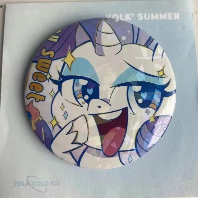 بلدي ليتل المهر Fluttershy قوس قزح داش الخنصر فطيرة الشفق البريق الغريبة أبلجاك بروش شارة صفيح Accessoy هدية 58 مللي متر