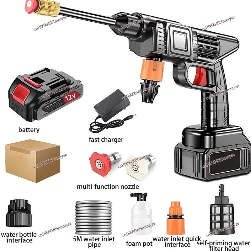 

Multi-Functional Car Washer Water Guns High Pressure Car Wash Machine 4000mAh Rechargeable Washer For Auto Home Garden Cleaning