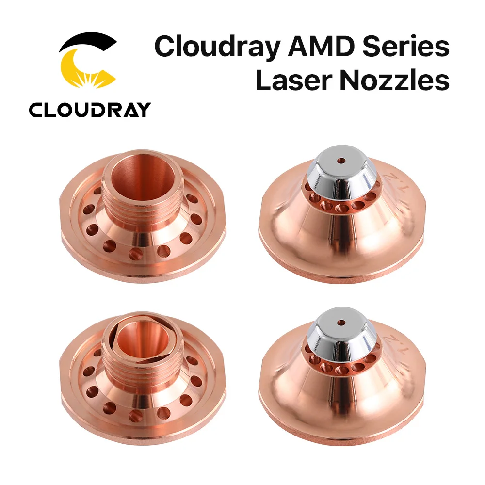 Dysza do cięcia laserowego Cloudray AMD B typ D25 H20 M12 pojedyncza podwójna chromowana dysza do maszyny do cięcia włókien 1064nm
