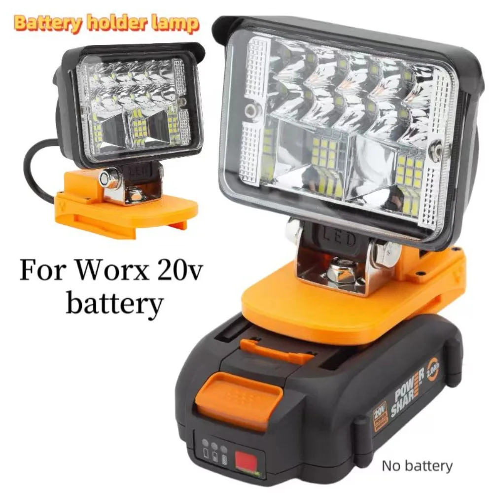 Imagem -02 - Luz de Trabalho Led Portátil com Usb Lanternas Recarregáveis Carro Garagem Lanterna Mecânica Ponto de Inundação Lâmpadas para Trabalho 6pin 20v Cabeça-w