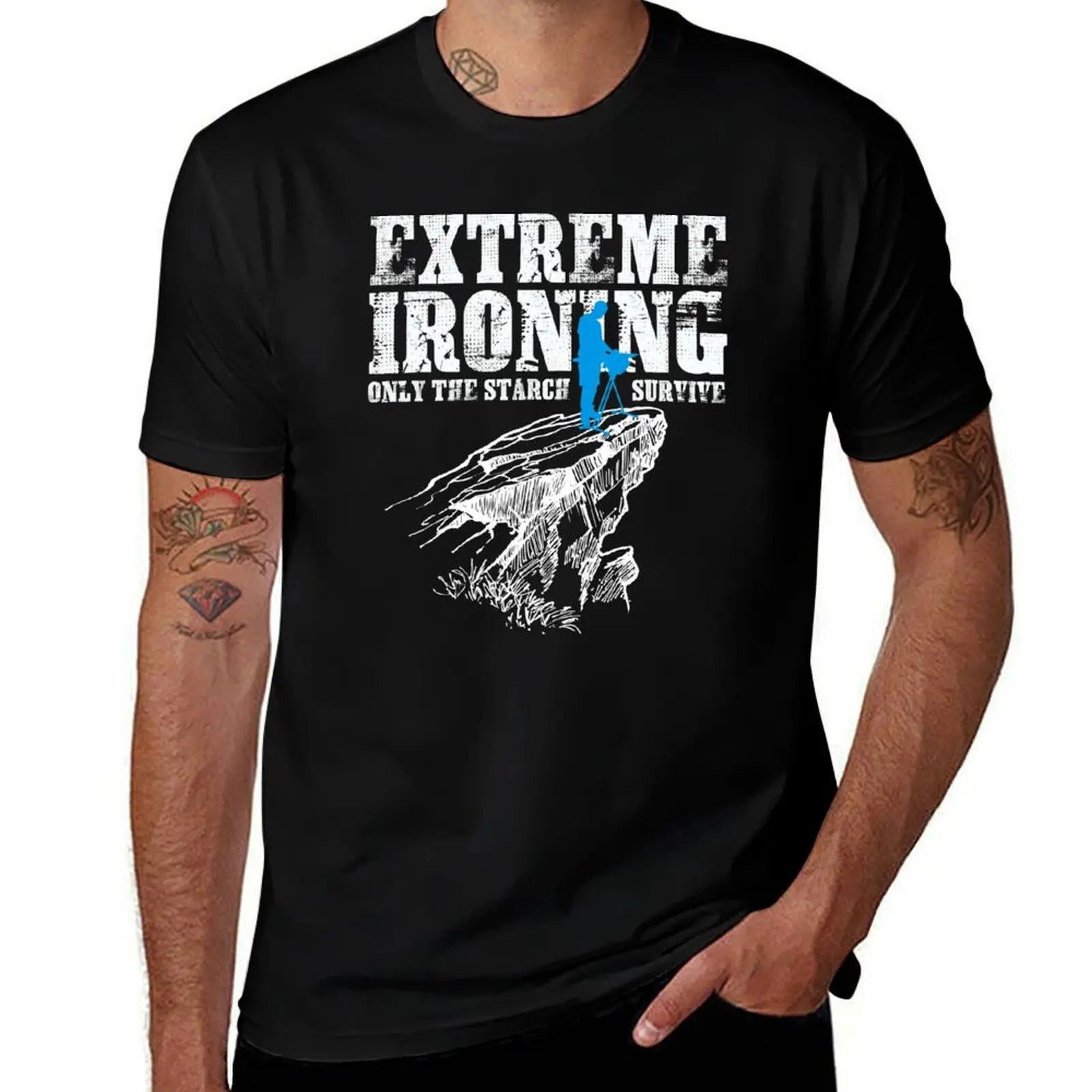 Extreme Ironing - Only the Starch Survive T-Shirt customizeds oversized t shirt Men's t-shirts