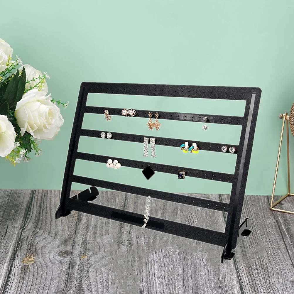 

Jewelry Organizer Stand Desktop Earring Display Detachable Earring Cards Holder Stylish Design Jewelry Stand