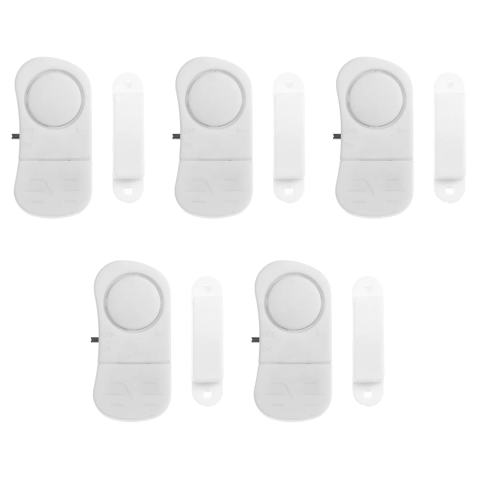 

Беспроводная магнитная сигнализация для дверей и окон (5 шт.) для дома, офиса, гаража, квартиры, гостиничного номера, простая установка, громкий звук