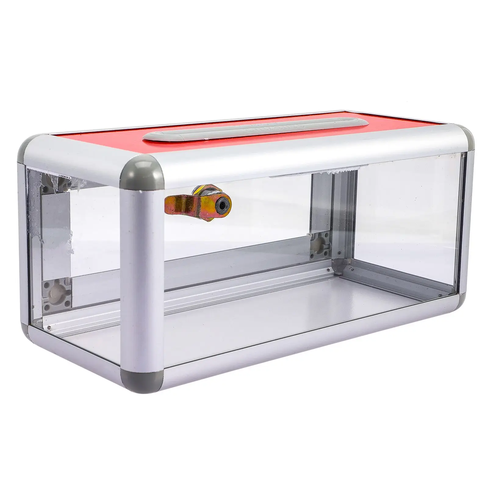 Business Card Storage Box Holder St Display Case Desktop Aluminum Alloy Acrylic Material Office Conference Exhibition Large