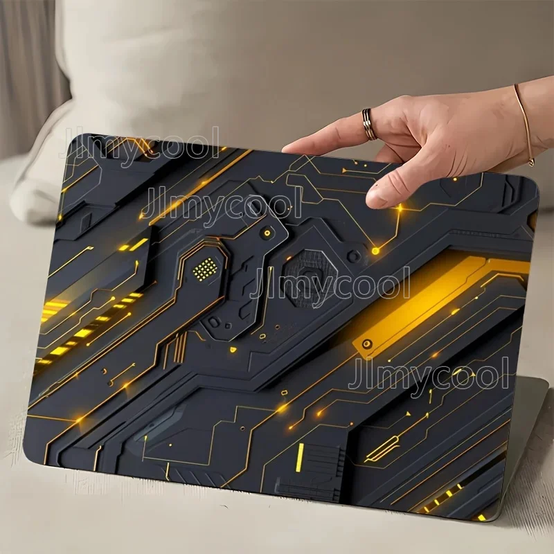 2pcs of Pack Tech Texture Pattern Laptop Art Decal Case Universal Laptop Skin Sticker for Laptops