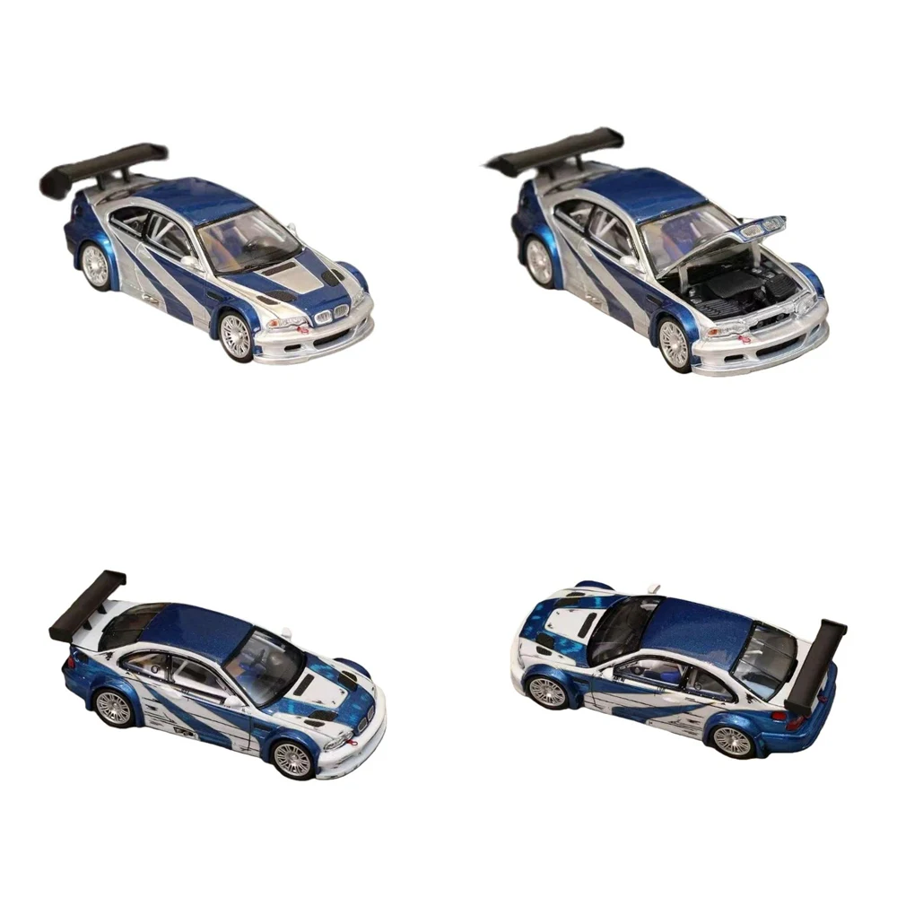 先行販売 ゴーストプレイヤー 1/64 E46 M3 GTR NFS 開閉式リアトランク ダイキャストモデルカー 限定コレクタブル