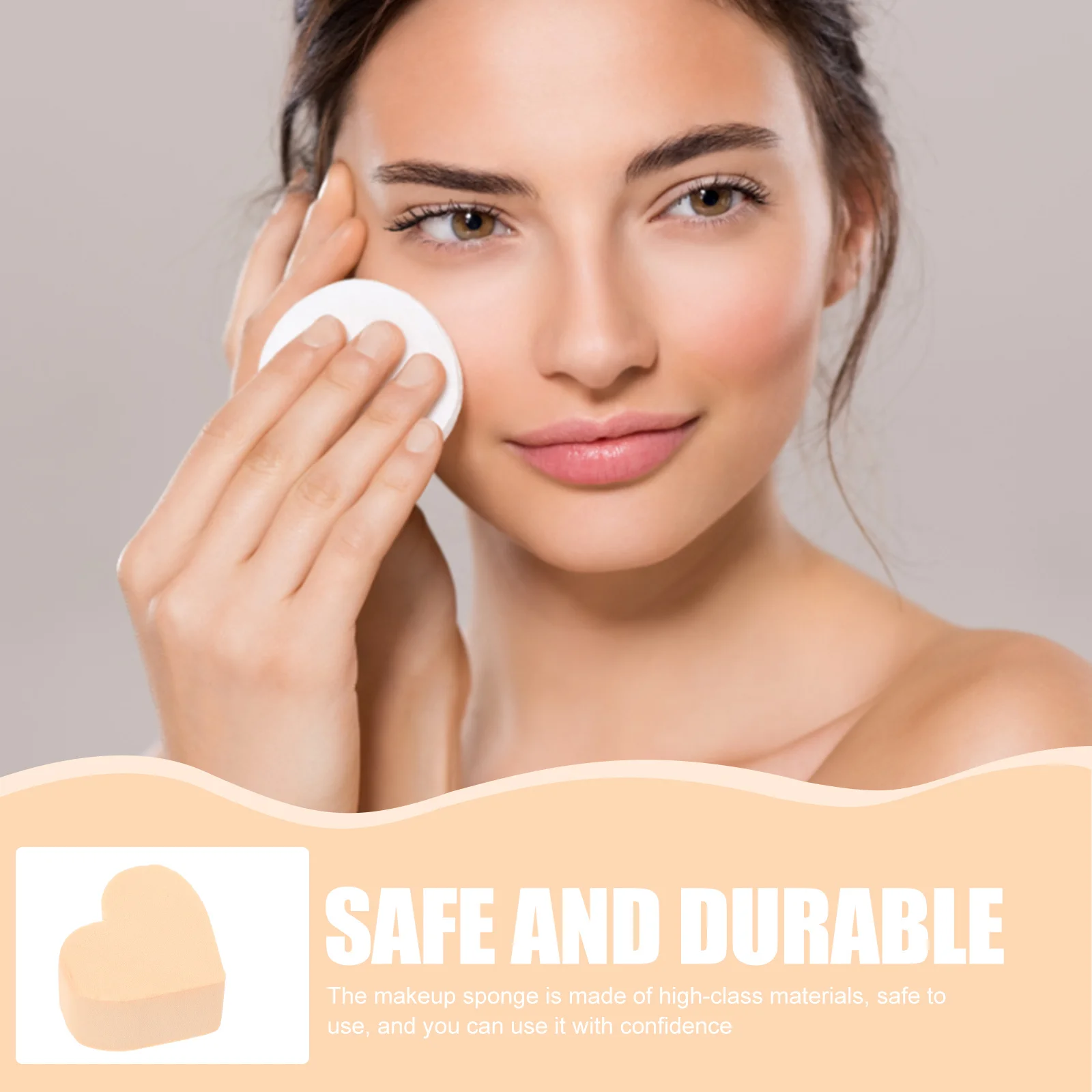 Esponjas de maquillaje en forma de corazón para mujer, aplicador de base de doble uso en seco y húmedo, esponja Triangular suave, 4 Uds.