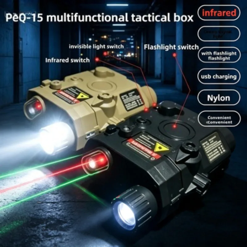 Small Size Nylon PEQ15 Storage Box Green Laser Light Beam Torch Battery Holder for Toy Modification