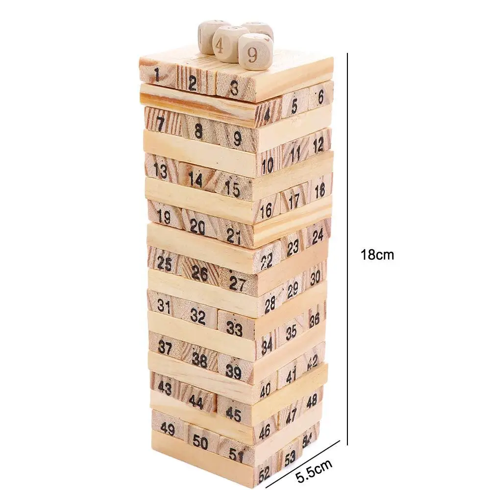 Toy Digital Models Game Blocks Toy Wooden Block Stacking Tower Early Education Toys Digital Building Block Building Blocks Toy