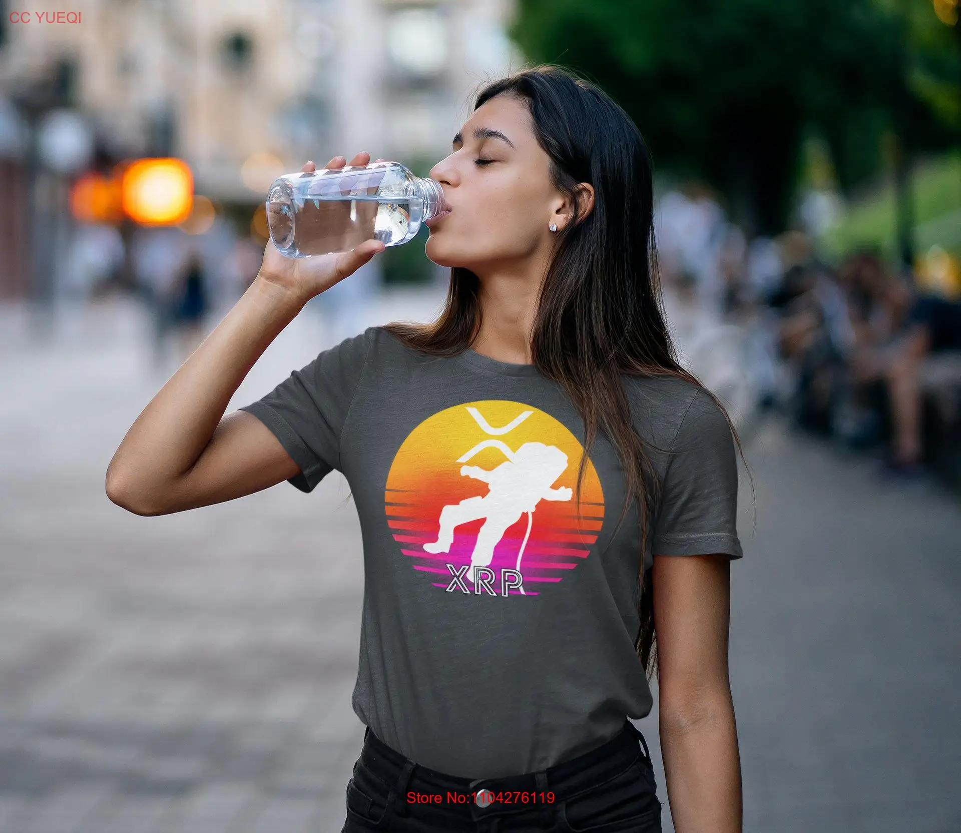 

Футболка XRP Space SunseT Футболка Ripple Cryptocurrency Crypto унисекс с длинными или короткими рукавами
