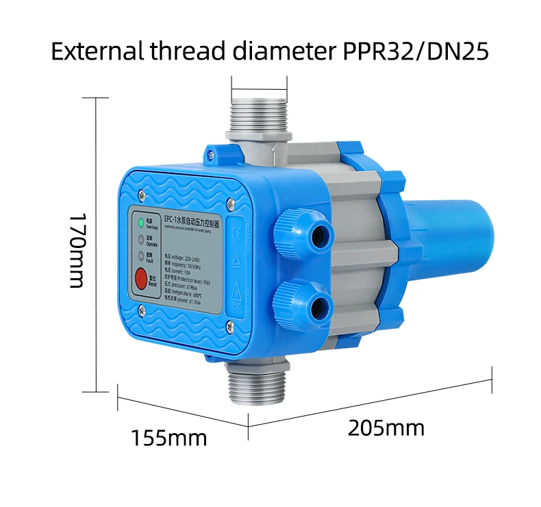 JNN 2.5bar 2bar Intelligent G1 Pressure Switch Controller for Household Pipeline Pumps and Deep Well Pumps