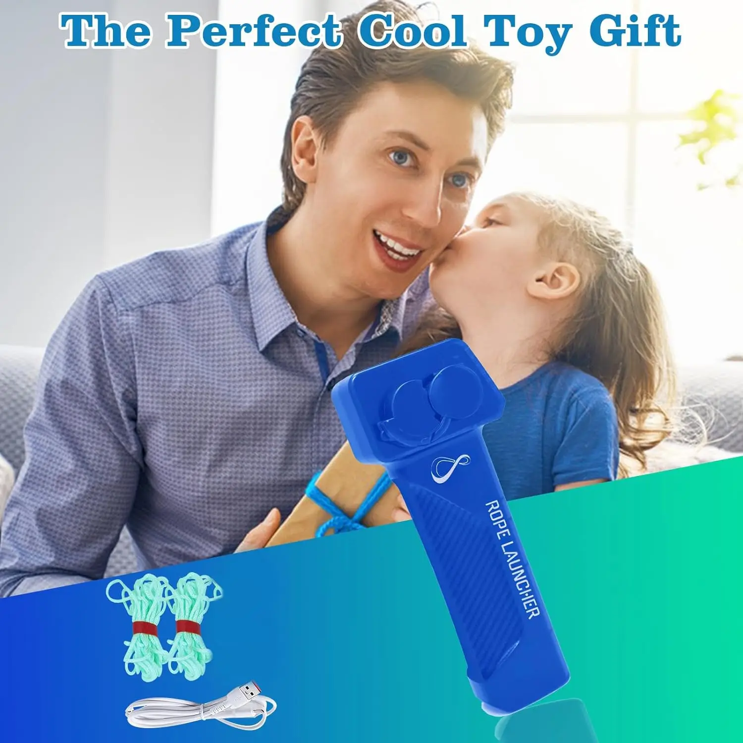 Koord Touw Gloed In De Donkere String Touw Launcher Lichtgevende Draagbare Handheld String Stress Reliëf Speelgoed Voor Kinderen Feest Cadeau