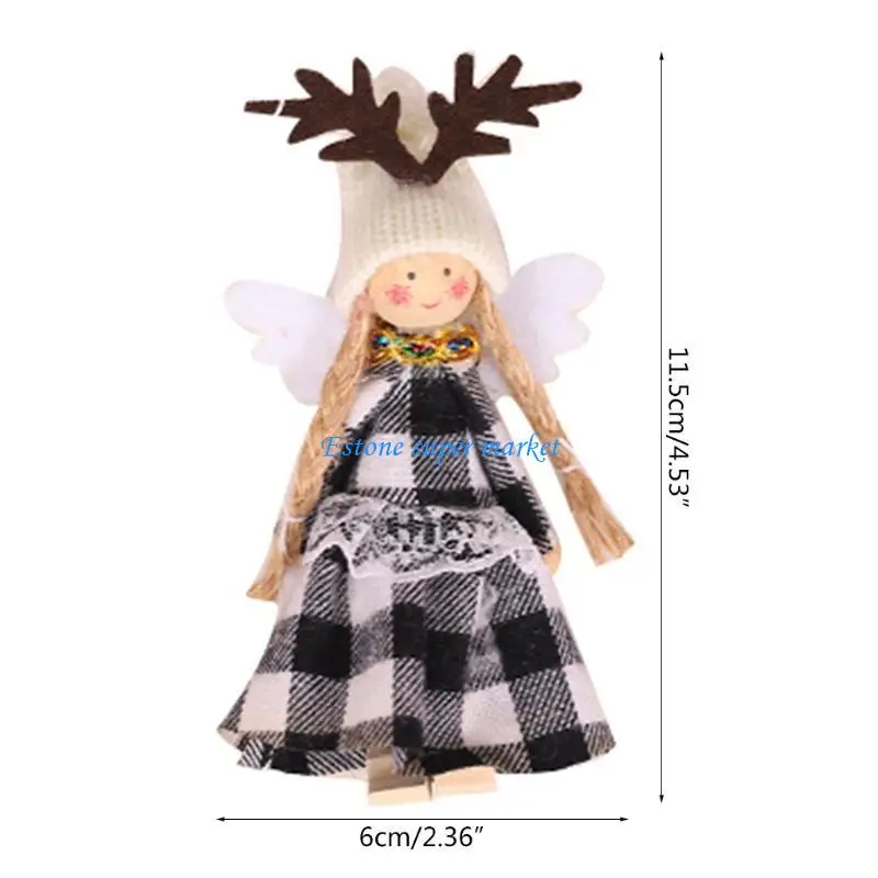 090b 4.5in pendurado para boneca Lavagem mini anjo brinquedo para o Festival da Árvore Ornam