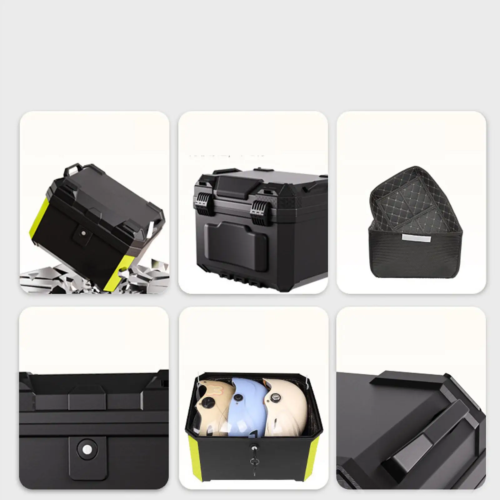 

45L Large Capacity Motorcycle Top Case Secure Waterproof Dustproof Storage Box for Electric Scooter and Motorbike Riding