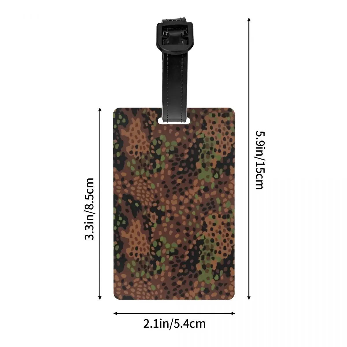 Erbsenmuster Pea Dot German Camo Luggage Tags for Suitcases Military Army Camouflage Privacy Cover ID Label