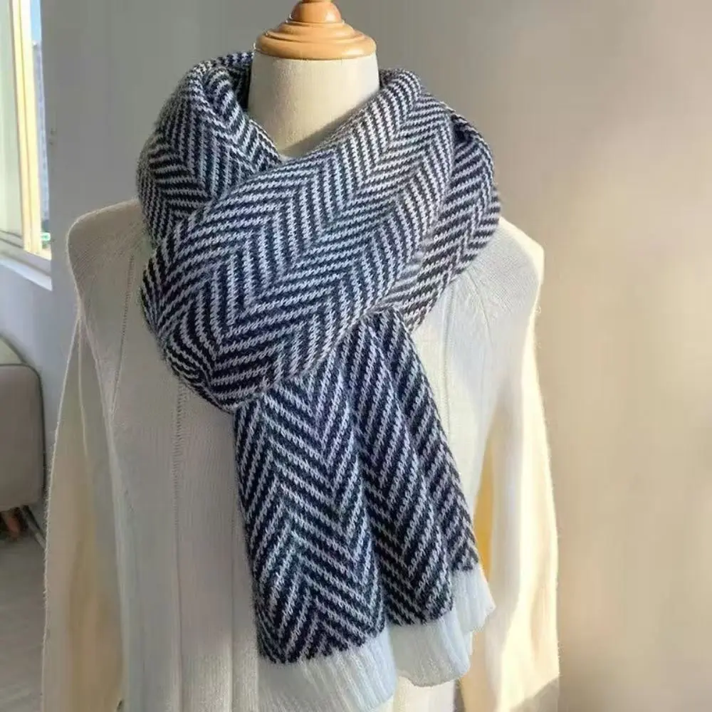 

Simple Plush Imitate Cashmere Wool Scarf Soft Warm Winter Cashmere Scarves Korean Style Thicken Long Shawl Student