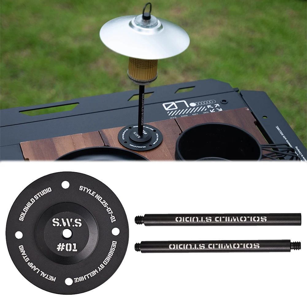 Camping Lights Support Foldable Detachable Stand Aluminum Lantern Stand Holder for Goalzero Blackdog 38 Explore Lamps Stand view 2