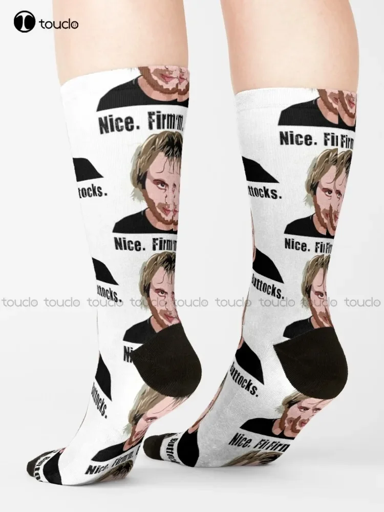 Spike Notting Hill Rhys Ifans Welsh.  Nice Firm Buttocks Socks Womens White Socks Unisex Adult Teen Youth Socks Christmas Gift