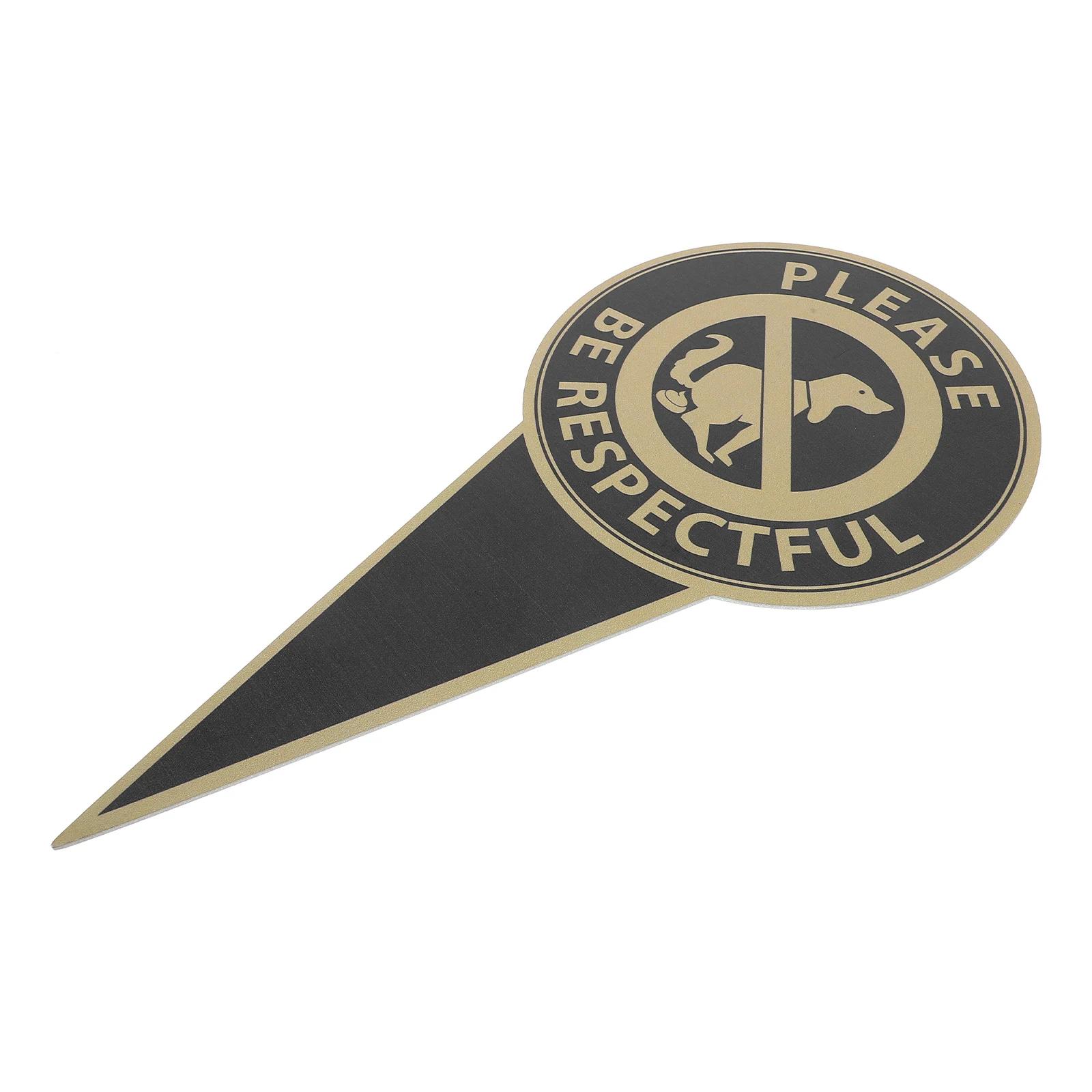 

Double Sided Dog Warning Sign Aluminum Park No Pooping Stake Bright Colors Clear Graphics Easy Installation Yard Garden