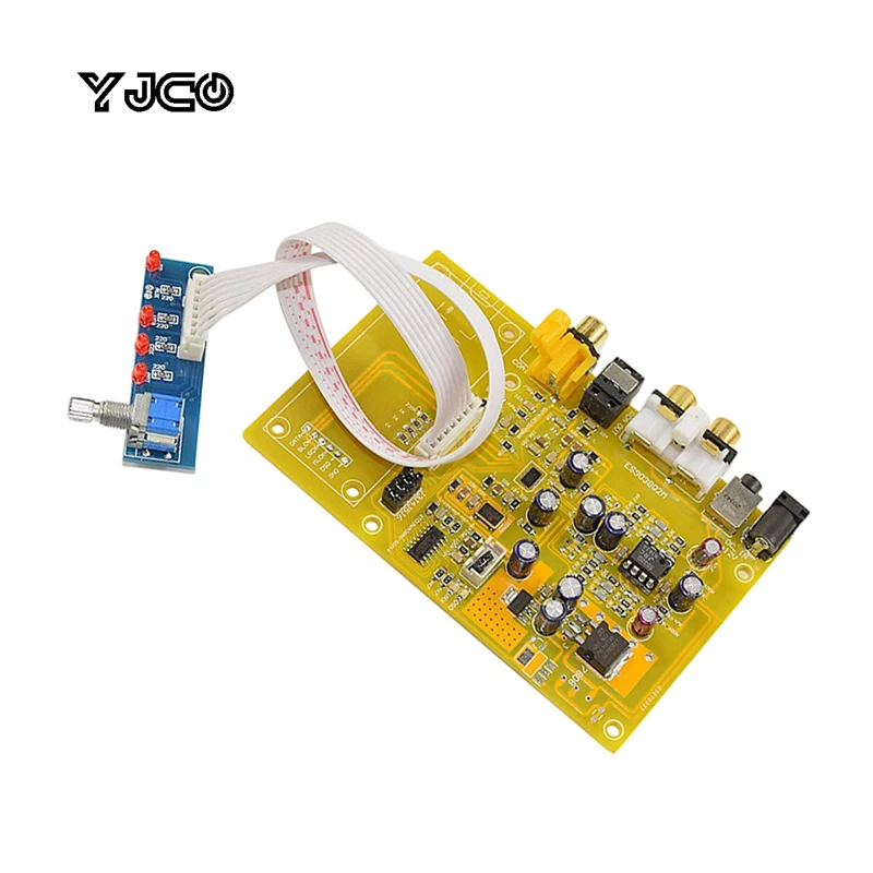 yjco-es9038q2m-2-input-switching-dac-decoder-board-hifi-audio-support-optical-coaxial-i2s-dsd256-pcm384k-rca-35mm-output-dc12v
