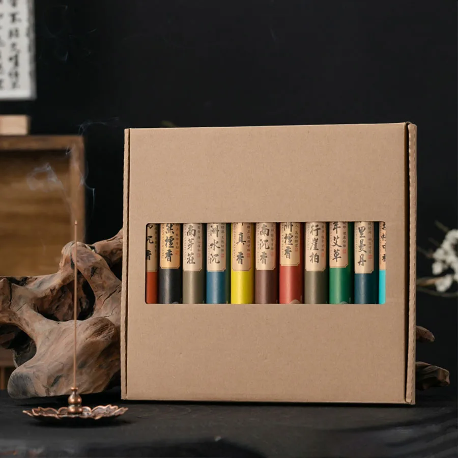 11 Flavors of Kalimantan Sandalwood, Cliff Cypress, Goose Pear, Tent Fragrance, Lotus Socket, Suitable for Home and Outdoor Gift