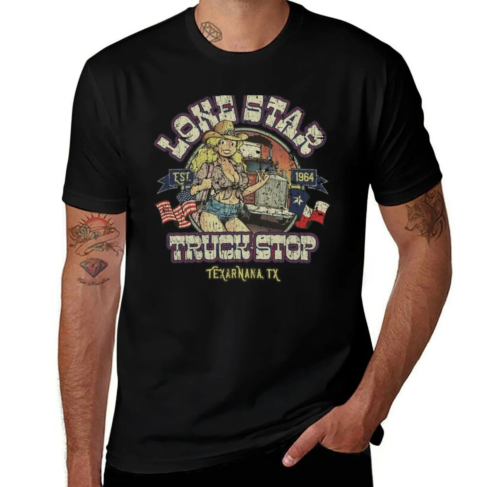 Lone Star Truck Stop 1964 T-Shirt Soft Touch Basic Cotton T-Shirt