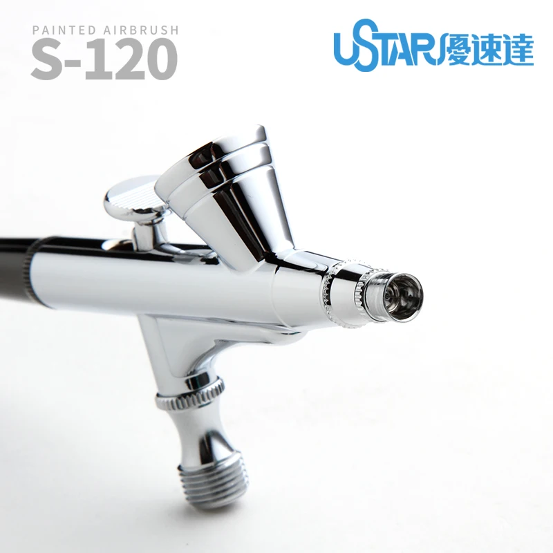 Ustar S-120 0.2mm Nozzle Double Action Airbrush With Paint Volume Control For Scale Model Craft Tools Coloring Hobby Accessory