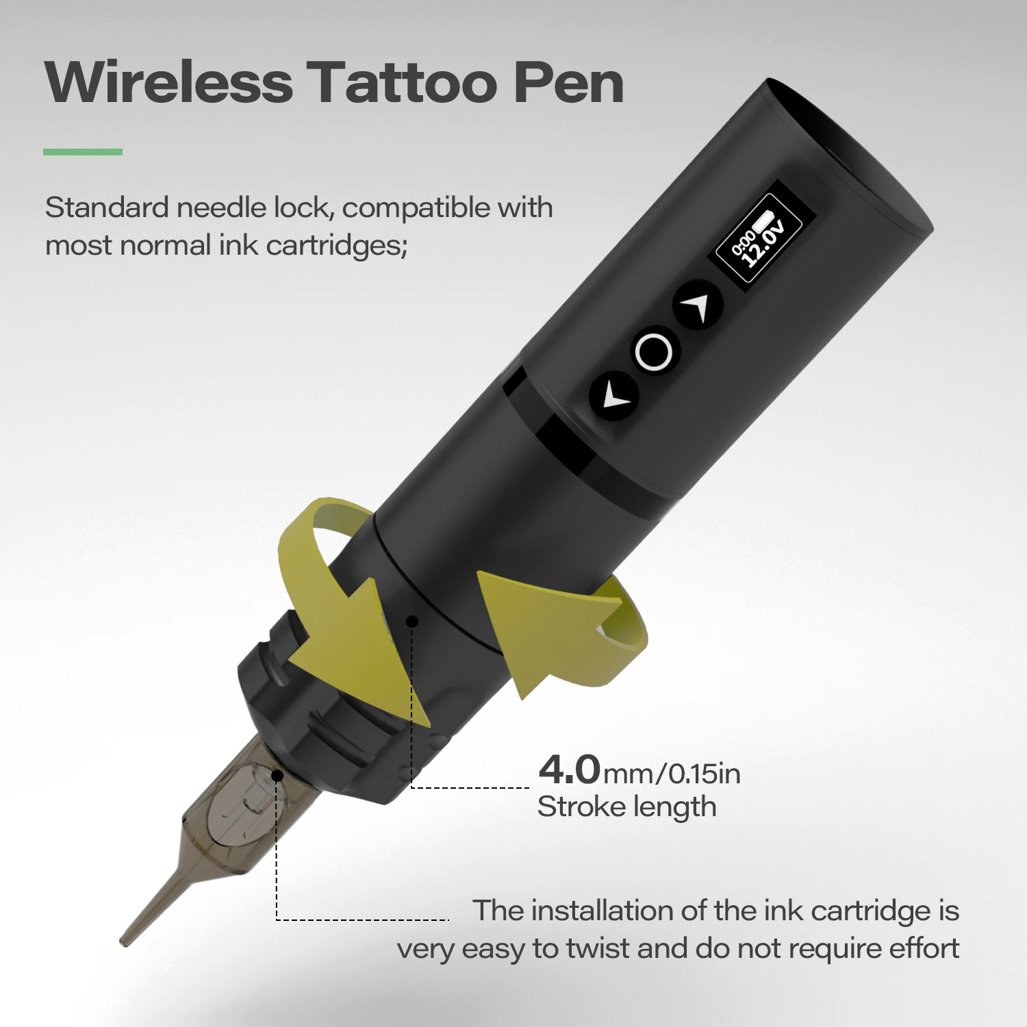 Wireless tattoo pen Kit Tattoo Pen Kit for Beginners Rotary Tattoo Type Machine Kit (Tattoo ink are for tattoo practice use only