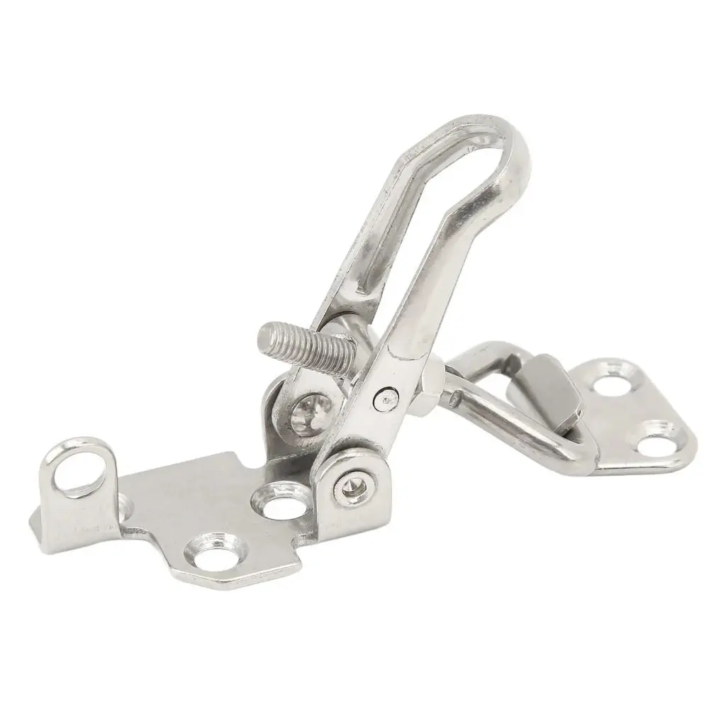304 Stainless Steel Marine Latch Quick Clamp Corrosion Resistant Deck Hasp Lock Anti-Rattle Latch Adjustable Locker Lock